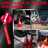 DEDC Universal Aluminum Grooved Magnetic Jack Pad Red 1 Pc,