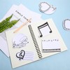 12 Pads Music Sticky Notes Self-Adhesive Musical Writting Notepads Music