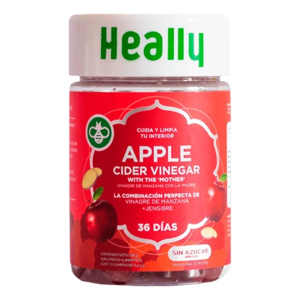 Heally, Vitaminas Vinagre Manzana, 72 Gomitas 216g