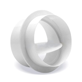 TiCoast Backwind Protection Damper for Pipe Connection, ABS Check Valve, For Backflow Prevention, Ventilation Vents, For Plumbing Components, White (5.9 inches (150 mm)
