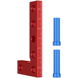 RWWPJLLWHR Small Square Center Finder Tool Aluminum Alloy Mini Square Ruler Precise 90° Marking Center Finder Right Angle Edge Marking Tool Portable Woodworking Scriber Measuring Ruler