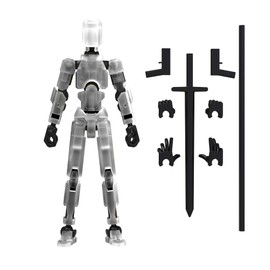 MerryXD T13 Action Figure,Assembly Completed Titan 13 Action Figure Lucky 13 Action Figure Dummy 13 Action Figure 3D Printed Multi-Jointed Movable, Nova 13 Action Figure Toy Orange