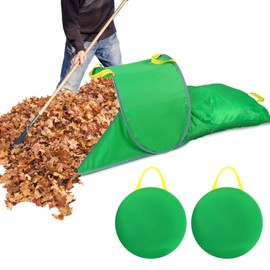 Leaf Collector with Extension Lawn Bags,Portable Pop Up Leaf Bag,Thickened Leafs Scoops,Reusable Yard Garden Bags for Leaves and Trash (2 Pack)