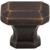 Jeffrey Alexander 165NI Ella 1-1/4" L Emerald Cut Cabinet Knob