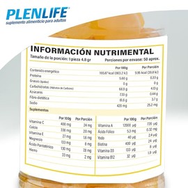 PLENLIFE Multivitamínico en gomitas sin azúcar sabor piña, 50 unidades