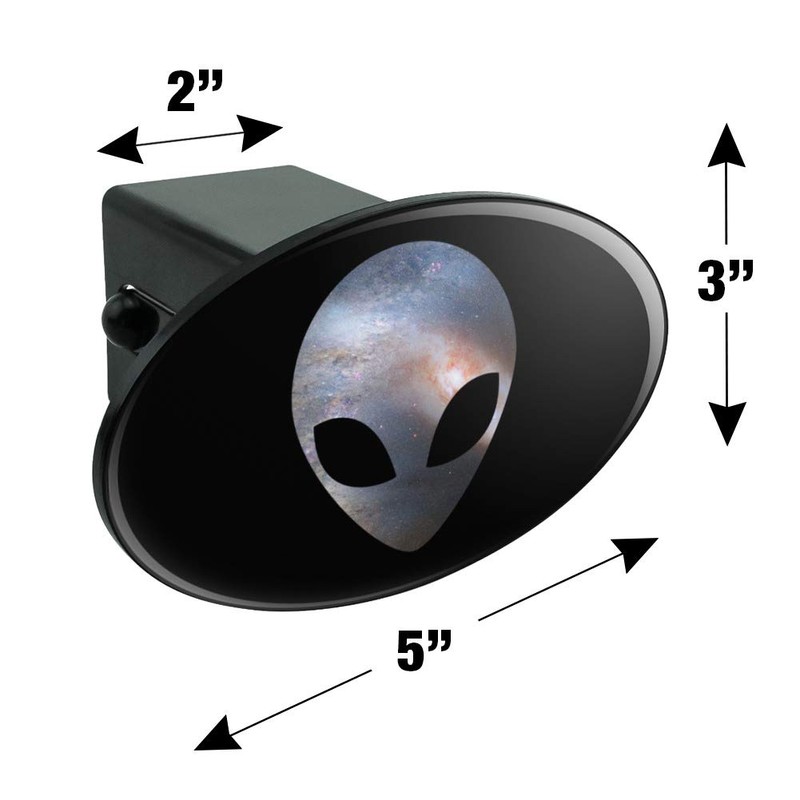Graphics and More Alien Head in Space Oval Tow Trailer