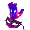BF Souvenirs Venezia LED Masquerade with Feathers, Venetian Mask with