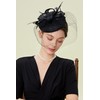 BABEYOND Fascinator Hat Veil Feather Fascinators Hair Clip Tea Party