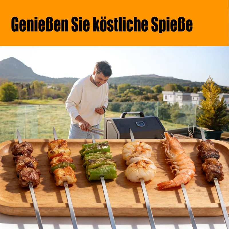 Kebab Skewer Rack Set. Anti Tip Skewer Holder Set. 2