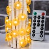 Silverstro 10 ft 30 LEDs Sun Flower Fairy Lights Remote