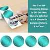 300 Pcs Embossing Stickers - 2'' Green Stickers for Envelopes