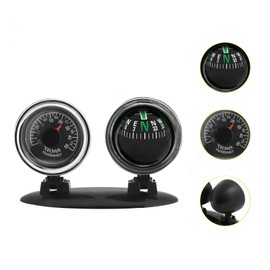 BinaryABC Car Compass Dashboard Decorative Ornaments,Automotive Compass Ball,2 in 1 Mini Compass,Universal Compass for Car Boat Truck
