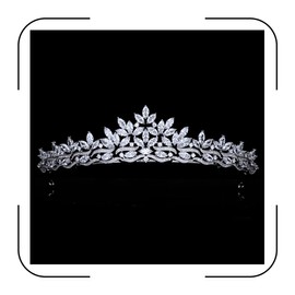 QXMYOO Cubic Zirconia Wedding Tiaras for Bride Small Sweet 16 Birthday Prom Queen Crown Pageant Headpieces Coronas Para 15 Anos Quinceaneras 2023 Silver Bridal Hair Accessories (Silver 6)