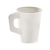 VEPATIM 80 Coffee Cups with Handles White Cardboard Coated 180