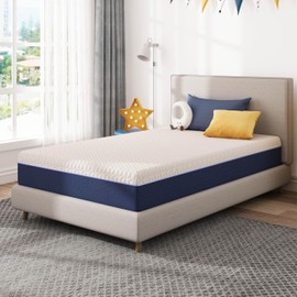 Gelsea 6 Inch Twin Gel Cooling Memory Foam Mattress, Pressure Relief, Medium Firm Support，Bed in a Box, Twin Mattress for Kids, CertiPUR-US Certified