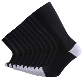 EnerWear 10P Pack Men's Cotton Moisture Wicking Heavy Cushion Crew Socks (10-13/shoe size 6-12 (10 Pair), Mix Color)