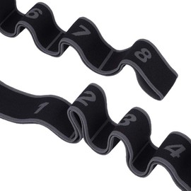 Fitness Bands, 8 Loops Elastic Stretch Band Resistance Exercise Band Fitness for Ballet Dance Yoga Pilates Gymnastics Pullup Assist/Muscle Building/Stretching/Physiotherapy and More