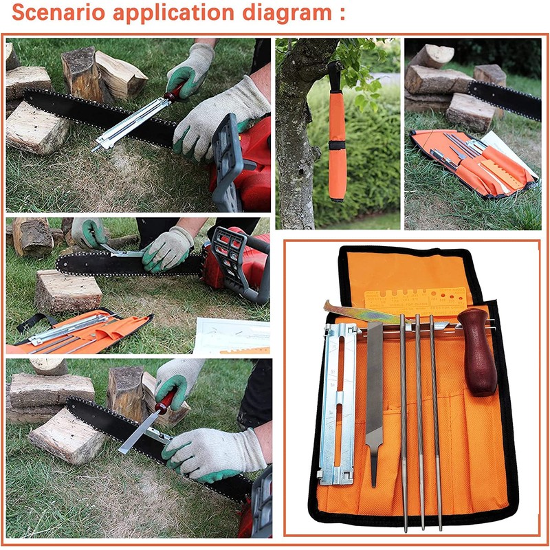 Chainsaw Sharpening Files Kit Saw Chain Files Chainsaw Sharpening Files