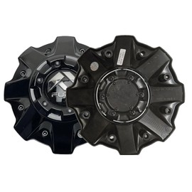Wheel Center Cap for Fuel 1001-63-B Cap M-447 Five and Six Lugs Glossy Black 1PC