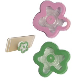Nicedeal Phone Socket, 2Pcs Flower Cell Phone Holder, Pink Green Phone Grip with Expanding Kickstand, Suction Cup Cell Phone Stand, Universal Socket for Phone