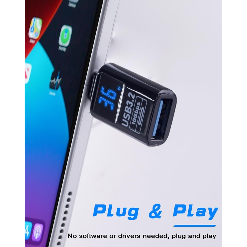 Poyiccot 10Gbps USB C to USB A Converter Adapter, USB