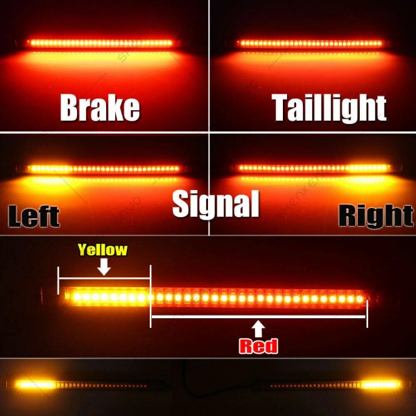 SHENKENUO Universal Motorcycle Rear Tail light Turn Signal Brake Running