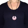 Morella Ladies' Necklace 80 cm with Round Gemstone Pendant in