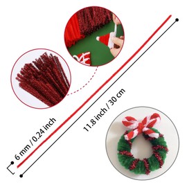 Pipe Cleaners,Pipe Cleaners for Crafts,Pipe Cleaner Crafts,Chenille Stems for Craft Kids DIY Arts&Crafts Supplies (Red 200)