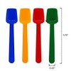 Party Essentials Plastic Disposable Gelato/Taster Spoons, 50-Count, Red/Yellow/Blue/Green (N525062)