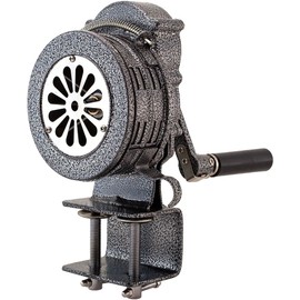 Vixen Horns Metal Hand Crank Siren, Loud Air Raid Siren with Clamp/Table Mount Base, Portable Compact Air-raid Alarm, Fire Tornado Air Horn VXS-1000EM