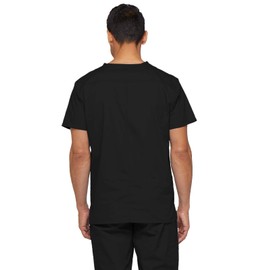 Dickies Men's Tall V-Neck Scrub Double Chest Pocket Top, Black, 5X-Large Big