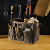 Canvas Tool Tote, 16OZ Waxed Canvas Tool Storage Tote -