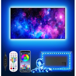 HORYLIT RGB Led Strip Lights for TV 32-43 inch with Full Sides, TV Led Lights Behind Monitor.