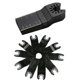 10 Pack Oscillating Saw Blades Multitool Quick Release 34mm Wood Cutting Saw Blade Universal Multi-Tool Cutting High-Carbon Steel Fits Most Oscillating Saw (Black)