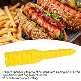 Hotdogger, Hot Dog Bread Drill, Baking Accessories for Grilling, Barbecue Sausages, Hot Dog Filler, Hot Dog Bread Drill, Hot Dog Buns for Grilling and Grilling (Yellow)