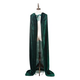 Mayplous Halloweenkostüm Frauen Männer Cosplay Kap Mantel Kostüm für Rollenspiele (Dark Green, 100cm)