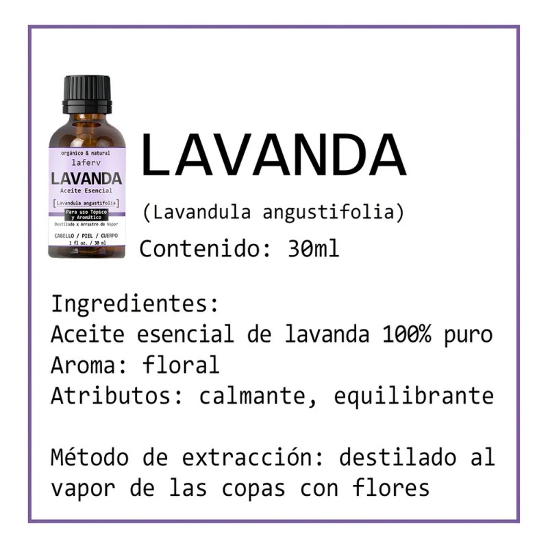 3 Pack Aceite Esencial Puro Lavanda Menta Eucalipto 30ml C/u