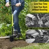 Jardineer Bulb Planter Tool Long Handle, Heavy Duty Stainless Steel