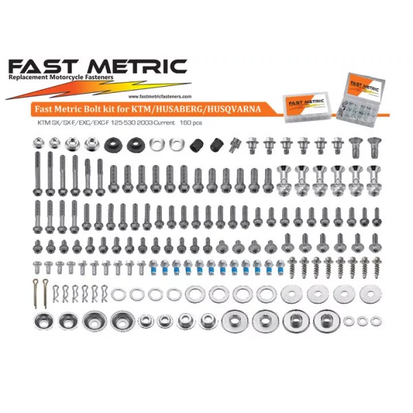 KTM 178pc KTM Bolt Kit for SX EXC MXC 50