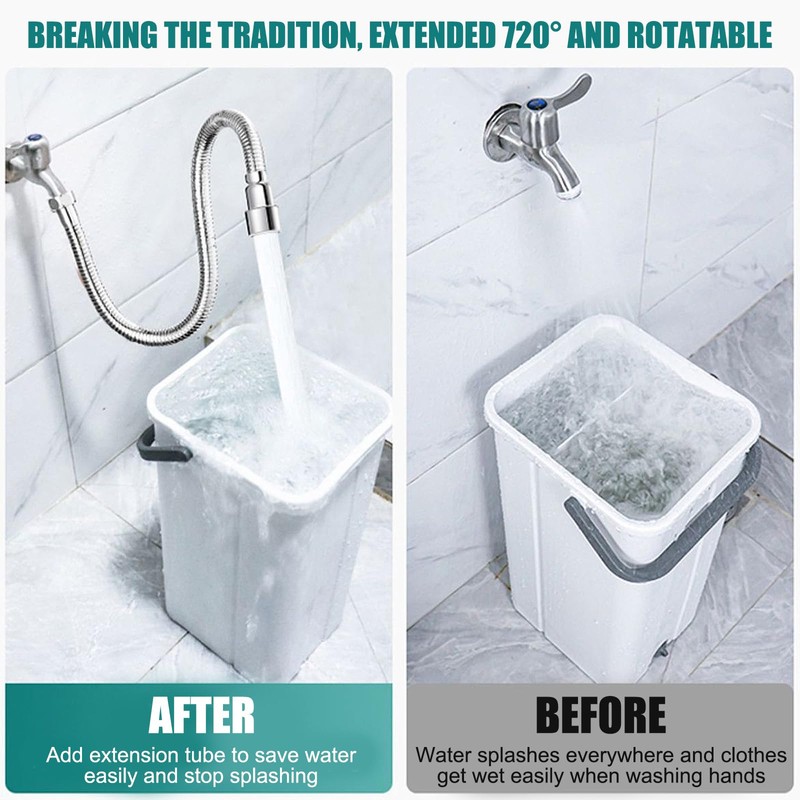 Hshenjhu Tap Attachment, 720° Swivel Tap Extension, Flexible Tap Attachment
