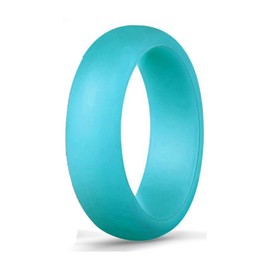 Caiyao 5Pcs Colorful Silicone Rubber Wide Thick Band Ring Set for Women Multicolor Geometric Round Finger Ring Lightweight Jewelry-C 7