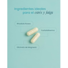 Nutriadn Stress Support Suplemento Cápsulas 550 Glicinato Magnesio 300 Fosfatidilserina 400 Rhodiola Rosea Apoya Concentración Estado Ánimo