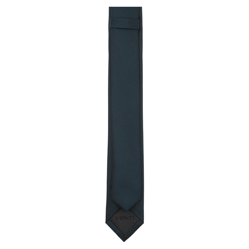 Venti 001030 Men's Structured Tie Plain Fashionable Textured Pattern, black