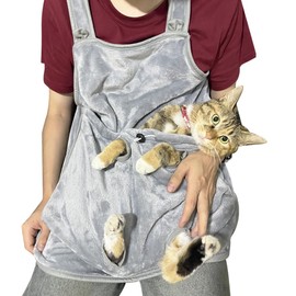 La La Pet® Adjustable Cat Apron Carrier with Holes Pet Carrier Sleeping Bag Pet Carrier Sling Cat Carrier Bag Cat Carrier Pouch for Small Sized Animals