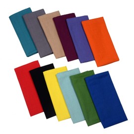 Urban Villa Cloth Napkins Set of 12 20x20 Inches 100% Cotton Napkins Cloth Washable Soft Durable Reusable Absorbent Table Dinner Napkins Cloth for Hotel Lunch Restaurant Weddings Parties-Multi Color