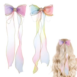 Eterspr 2 Stück Haarnadel mit Schleife für Mädchen, Haarspangen mit Großen Schleifen, ästhetisches Accessoire für Damen, Mädchen