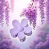 1 Purple Hair Claw - Flower Shaped Plastic Jaw -