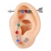PMX Piercing Industrial Flecha Con Cadena, Arete Transversal 1pz
