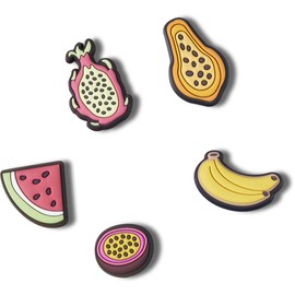 Crocs Unisex Tropical Scented Fruit Shoe Charms, Tropical Scented Fruits, Pack of 5, Tropical Scented Fruits