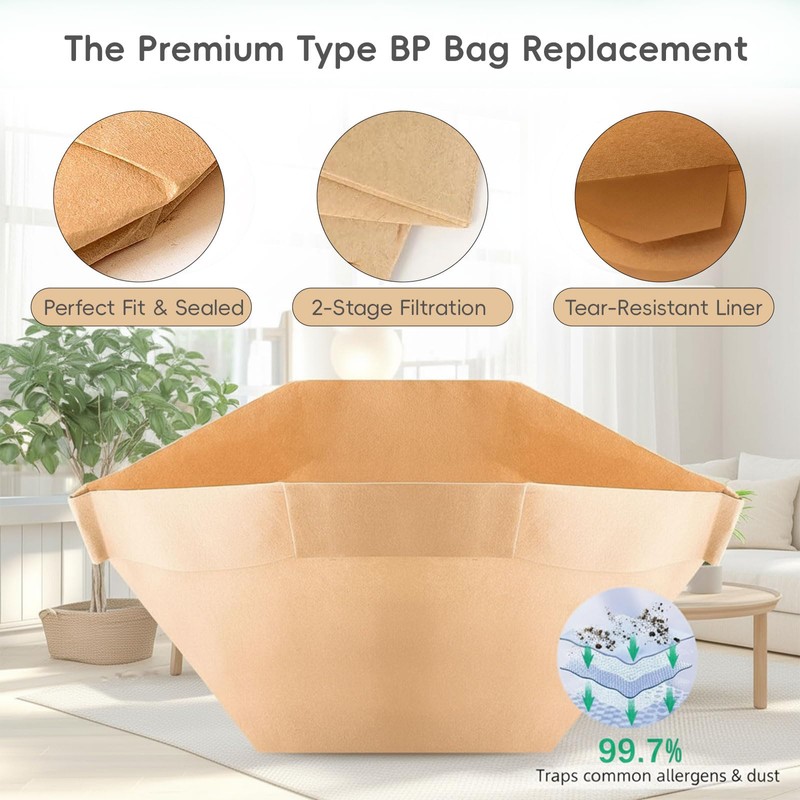 20 Pack Type BP Replacement Vacuum Bags Compatible with Hoover